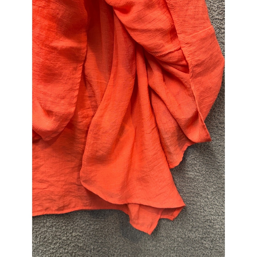 Studio Woman 1X Boho Lace Crochet Top Coral Peasant Blouse Flowy - Picture 8 of 12